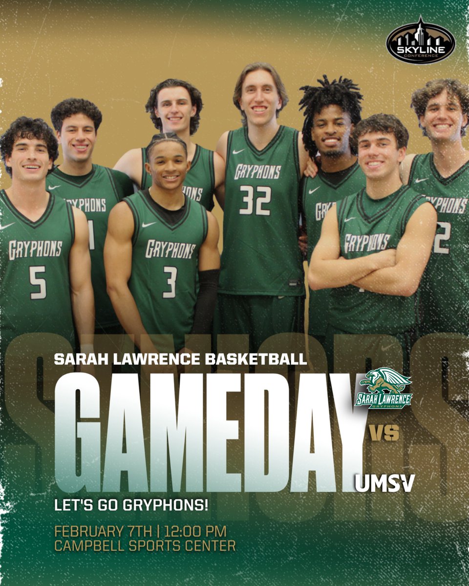SLCGryphons's tweet photo. SENIOR DAY!

@SLCGryphonsMBB celebrates eight standout seniors before taking on UMSV at noon. The Gryphons and Dolphins will battle to kick of an SLC Senior Day Basketball Doubleheader. Let's Go Gryphons!

#StrengthAndIntelligence
#GoGryphons https://t.co/KiJga1D6cd
