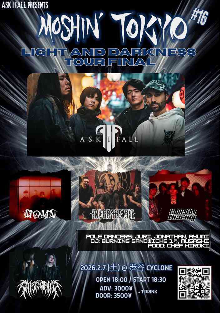 ⛄️TODAY⛄️ ASK I FALL pre. ⚔️MOSHIN' TOKYO #16⚔️ LIGHT AND