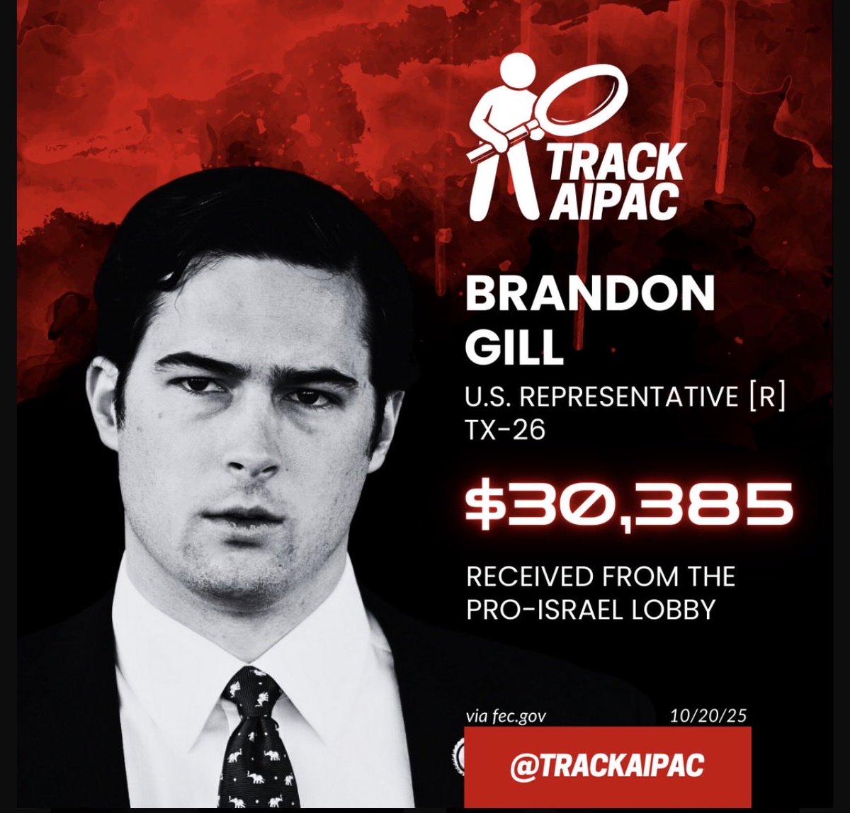 gio_armani's tweet photo. @RepBrandonGill I’m ashamed this clown represents my district! At this point we are worried about the Jews takeover. https://t.co/D36mICs9ej