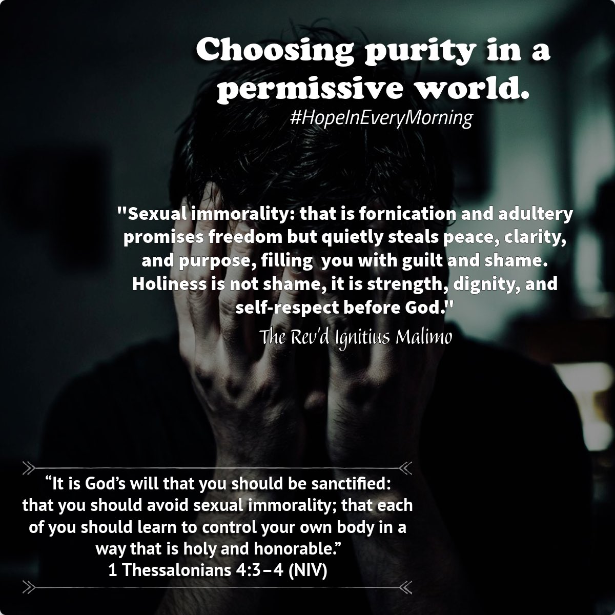 Sex before marriage is fornication and outside of marriage is adultery. Purity protects what pleasure cannot sustain, and self-control honors God while guarding your future.Choose holiness; your life is worth it. 
#HopeInEveryMorning #StrengthInEveryVerse #SunriseWord