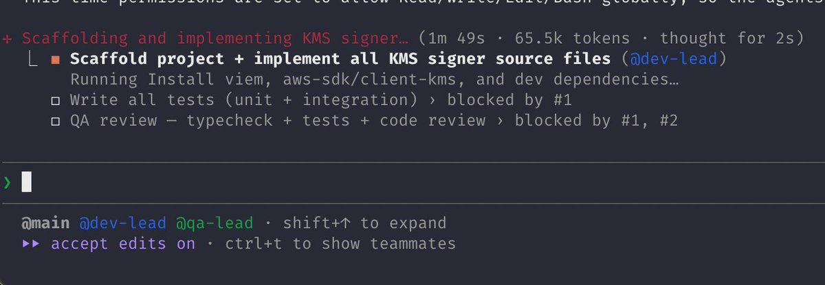 Develop0x's tweet image. I played Claude Code's Agent Team mode all morning, and it was really comfortable.

#ClaudeCode #AgentTeam