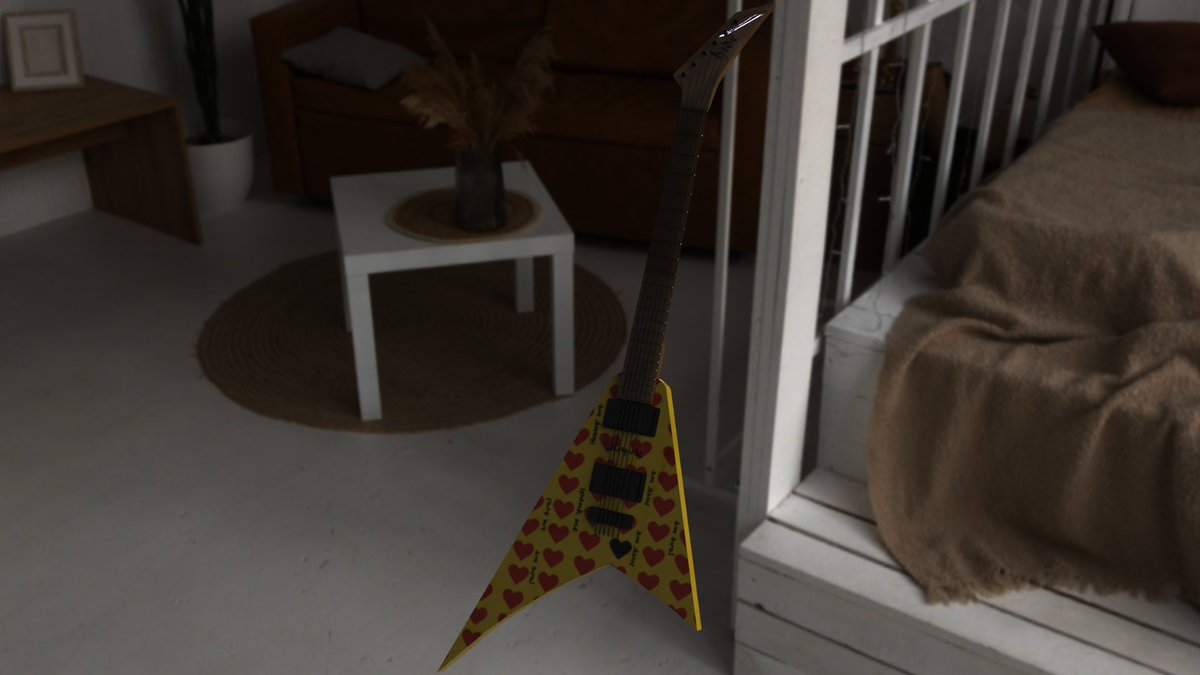 _indekkusu's tweet photo. hide flying v for university project. still working on rendering. WE ARE X https://t.co/etYSog4sPF