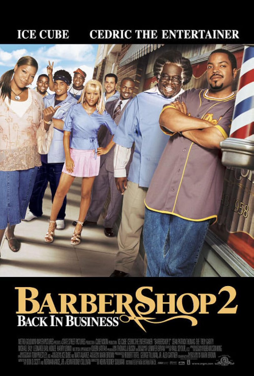 247LC's tweet image. February 6, 2004, ‘Barbershop 2: Back in Business’ premieres! 🎞️