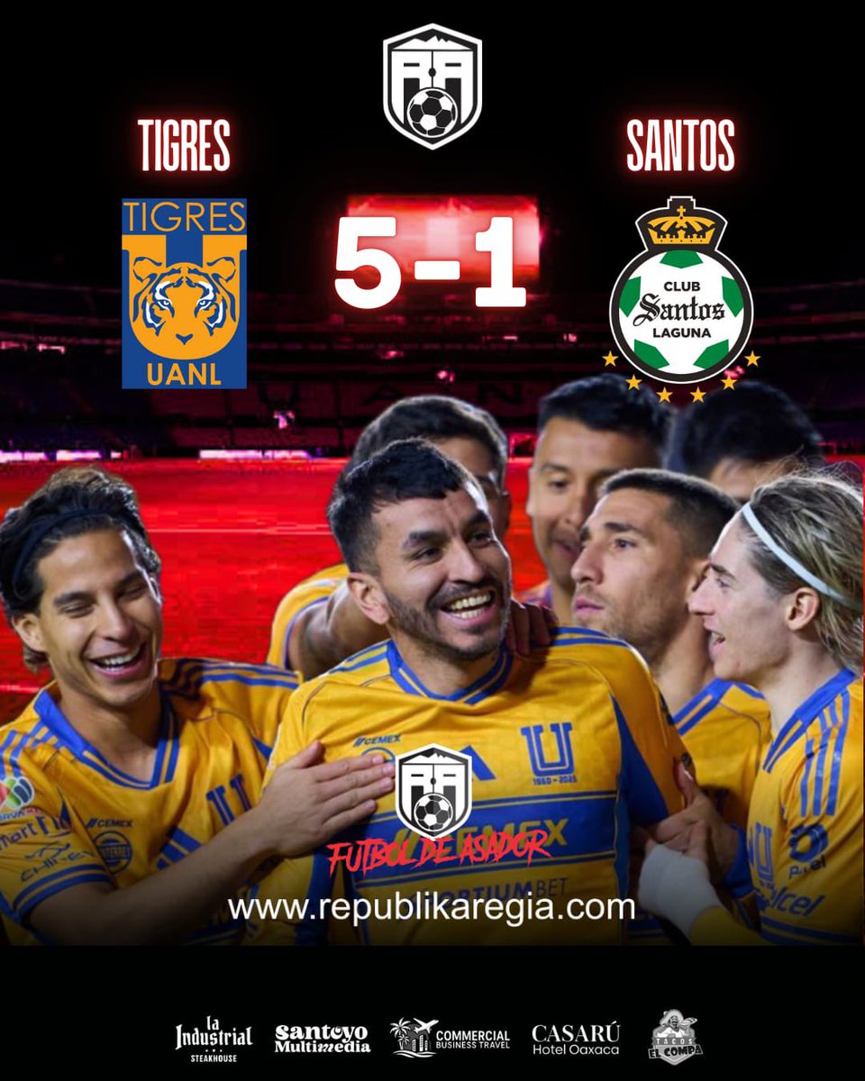 🐯 Tigres golea en casa al Santos.

Después de 2 partidos sin ganar en el volcán; los felinos dan un espectáculo a su gente.

#tigres #TigresUANL #santoslaguna #angelcorrea