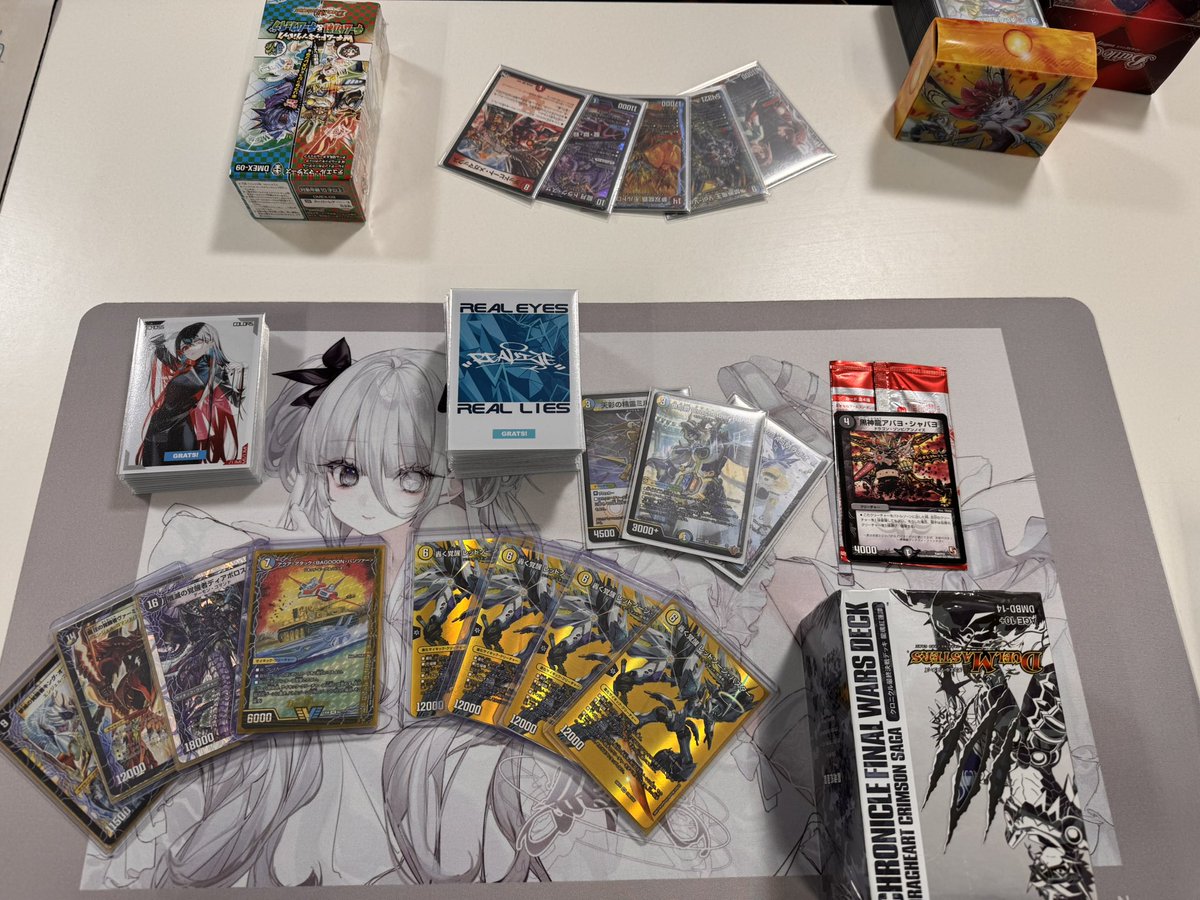 mikalS7VAN's tweet photo. 今日はMAGCS中止につき箱争奪戦(アドレナリン)に変更ダーバンデで参戦！
3-2で優勝は遠かったものの、ジャンケン賞で最後の対面の方共に景品ゲット💪
来週のパンドラウォーズとファンフェスに向けてデッキ組もー！
次回のMAGCS開催は3/7(土)なので参加できること祈ってます🙏
#MAGCS https://t.co/W7hMDRNQF6