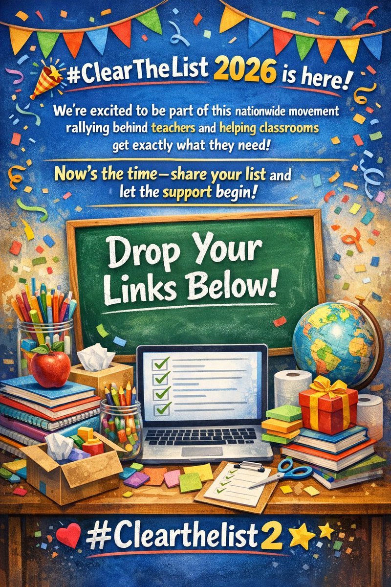 ClearTheList – Helping Teachers Clear Their Lists tweet media