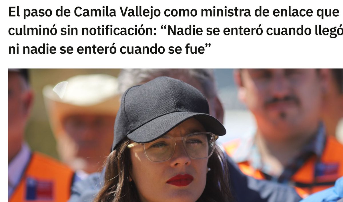 Prohibido olvidar la burla del gobierno de Boric de haber nombrado "ministra enlace" a Camila Vallejo (PC) para la reconstrucción de los incendios en Viña del Mar.

NO HIZO ABSOLUTAMENTE NADA y se fue del cargo sin decirle a nadie.