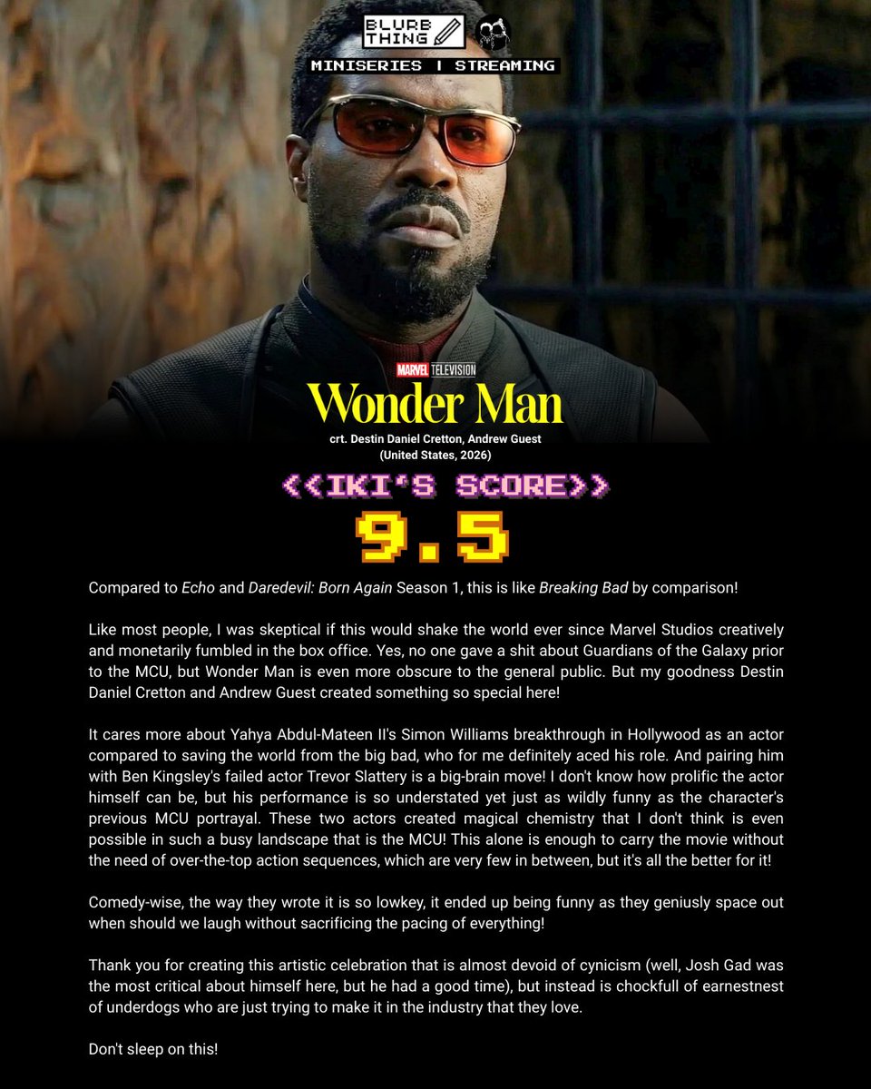 the_brothersali's tweet image. It's definitely a wonder that this show lowkey works for those who watched it! 

So, what are you waiting for? It's on @DisneyPlusMY now! 🎭📽️

#sembangentertainment #WonderMan