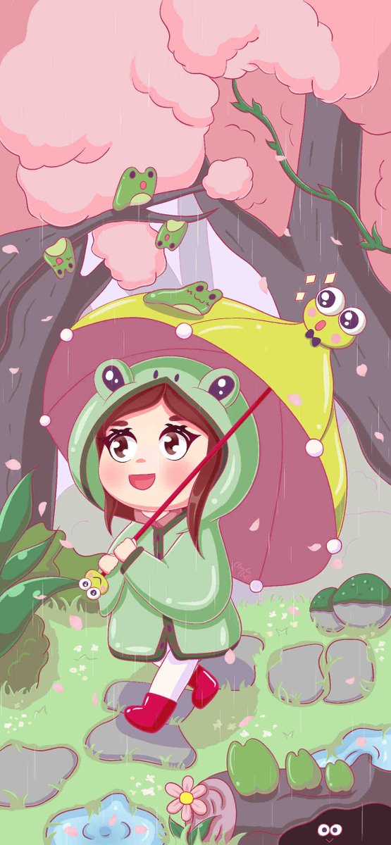 cloudiefluffs's tweet photo. Trying to do more art in 2026, and started off with something Animal Crossing coded. I'd love a Keroppi umbrella in game and irl 🐸 https://t.co/Z3q2HSVksz