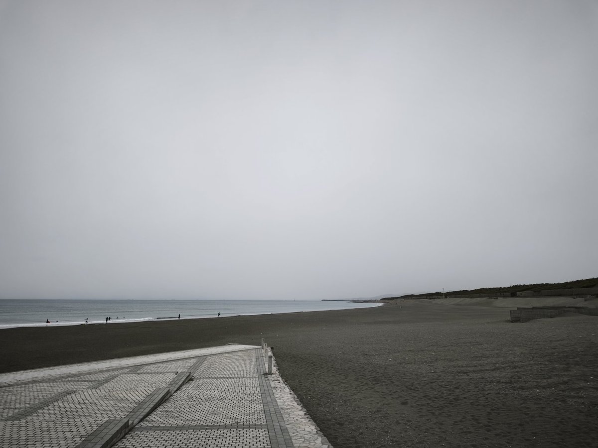 2/7のお昼過ぎ、茅ヶ崎も雪が降ってます。ちらつくとかみぞれではなく