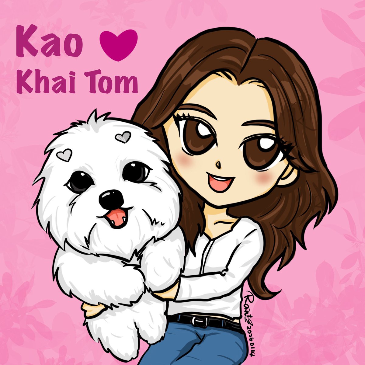rainRKLove1's tweet photo. ���直覺得kao是個成熟自信的孩子
看到她跟凱東的互動真可愛🥰
就畫這了幅畫印出���框畫，
請好朋友去見面會的時候幫我送禮，
希望祝福能好好傳達到💛

@Kaosupassara9 #supassara_sp https://t.co/0MXLHmmwCJ