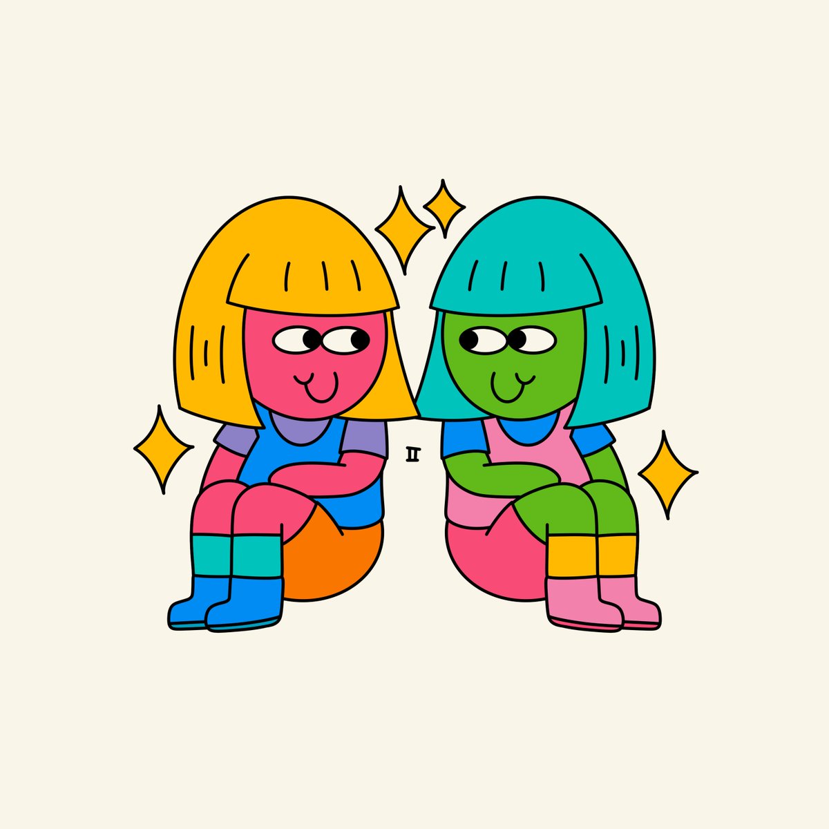 NiceFishTaco's tweet image. "♊️ Gemini (May 21 – Jun 20)"
by @sukisukidoodle 

on @rodeodotclub