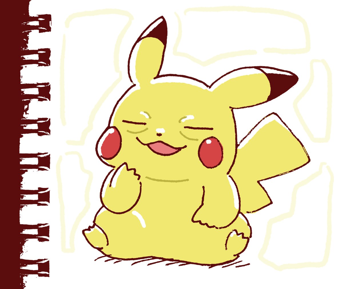 ポケパークにいるピカチュウ、目元が絶妙にリアルでとても良い