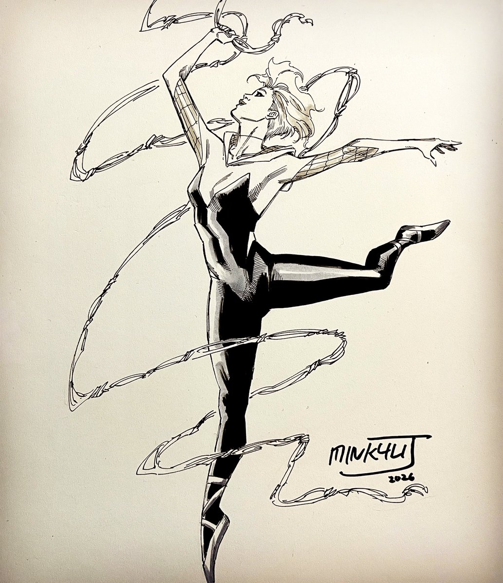 Spider-Gwen sketch from the Drink &amp; Draw at <a href="/TheDiceLatte/">DCC Cafe (Formerly Dice Latte)</a>. 스파이더 그웬 스케치.