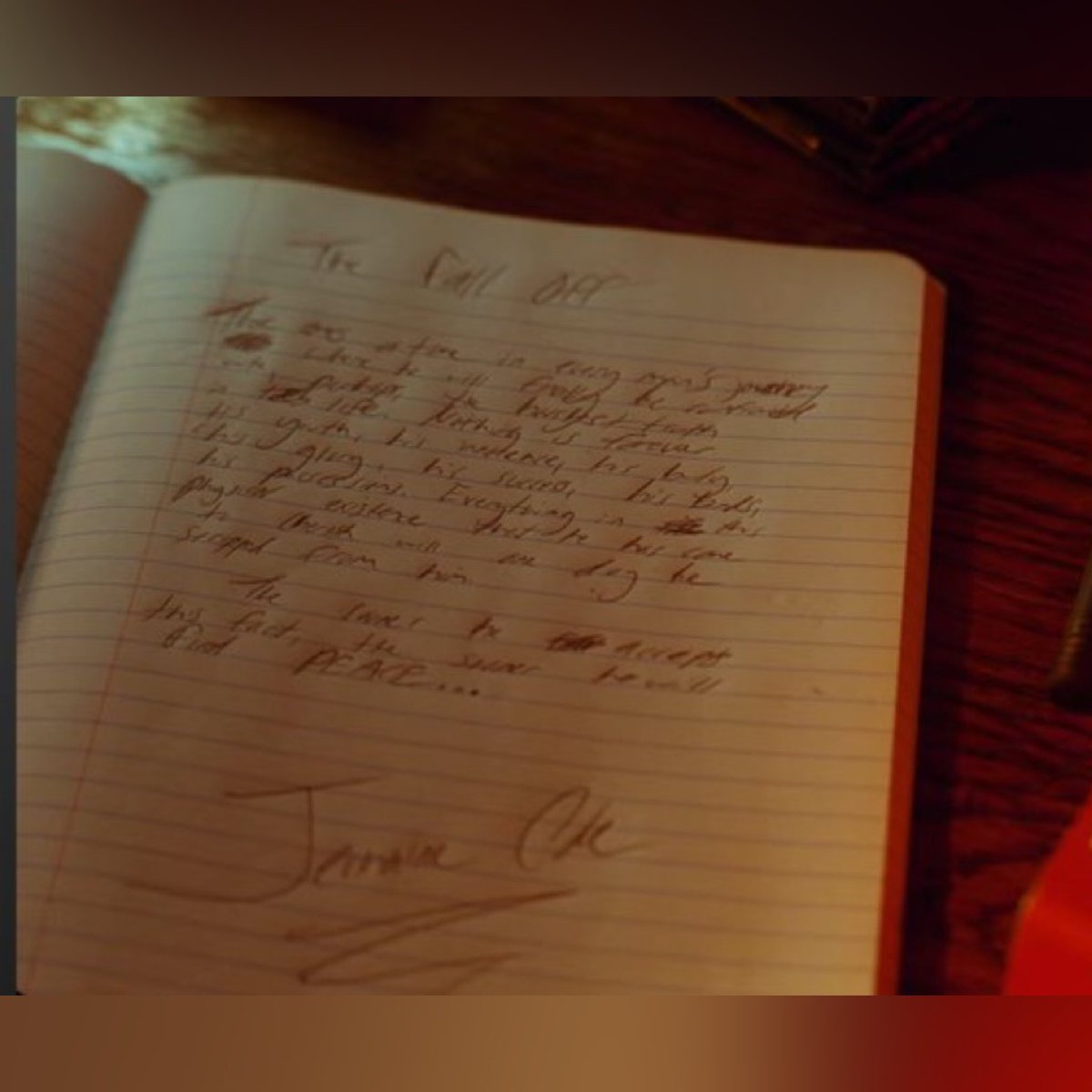 J. Cole shared this note in ‘Two Six’ Music Video 🎥 

"There comes a time in every mans journey where he will finally be confronted with perhaps the harshest truth in his life , nothing is forever. 

His youth, his innocence, his body, his glory, his success, his ---- , his