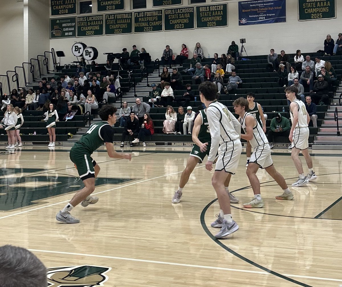 WestminsterBKB's tweet photo. Cats take down Blessed Trinity 69-56 in a back-and-forth game on the road. Great to have Coach Lougas and alum Matthew Adams in the gym supporting the squad. Back on the road Tuesday at Kell. #kleos #meraki #HixEffect3 https://t.co/6PgM63mVjD
