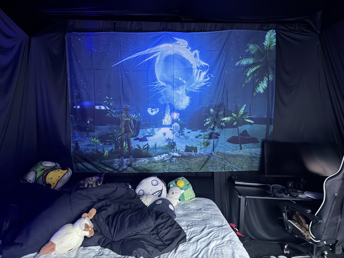 finalrinaz's tweet image. so i made my own tapestry of new bodhum with serah and mog and im going to iron it but i love it sooo much 🥰