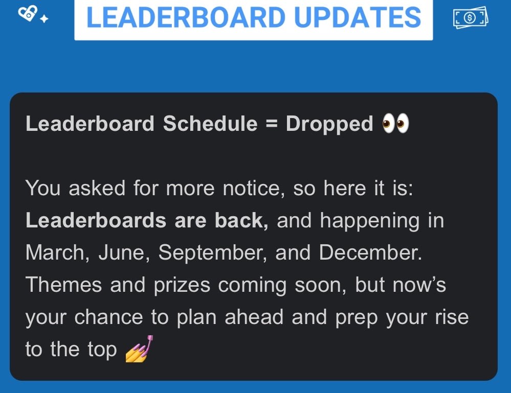 Hey <a href="/fansly/">Fansly</a> I’m boycotting your leaderboards as someone who’s ranked in the top 10 twice. 

Expecting your creators and fans to go above and beyond their reasonable means 4 times a year with 2 months break In between is unethical and gross. 

And to those who say “just don’t