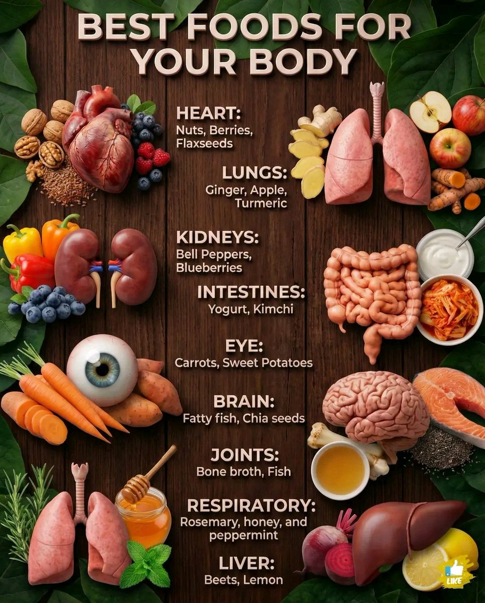 DrPaiwanFan's tweet photo. Best foods for your body 🥗💪
Fuel your heart, brain, gut &amp; lungs the natural way.
Eat smart. Live strong. https://t.co/zl8x8bnt6I