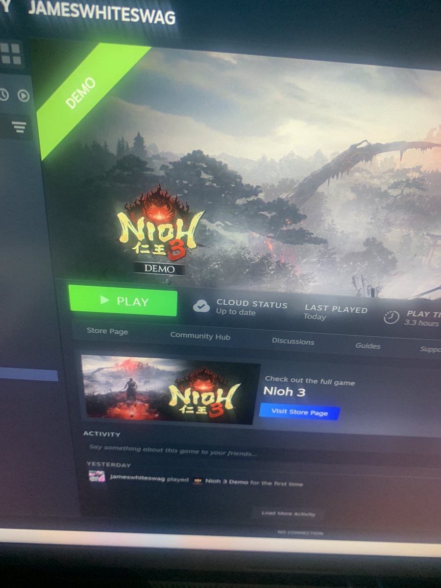 JamesCageWhite's tweet image. I give up nioh 3. It’s too difficult 😞