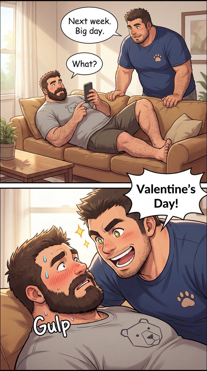There are two types of people when Valentine's Day is approaching.✨ 🐻 ❤️
祝你好運，兄弟。

#AIart #ValentinesDay