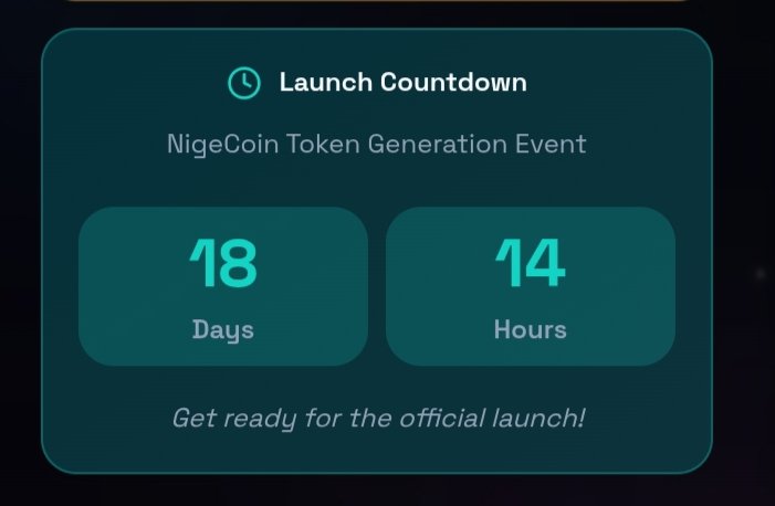 Gm legend!

    Nothing meaningful happens overnight, months of building lead to Feb 26 <a href="/NigeOfficial/">Nige</a> is launching and Nigents are ready

Don’t miss out Nige presale is LIVE

NigeUniverse.com