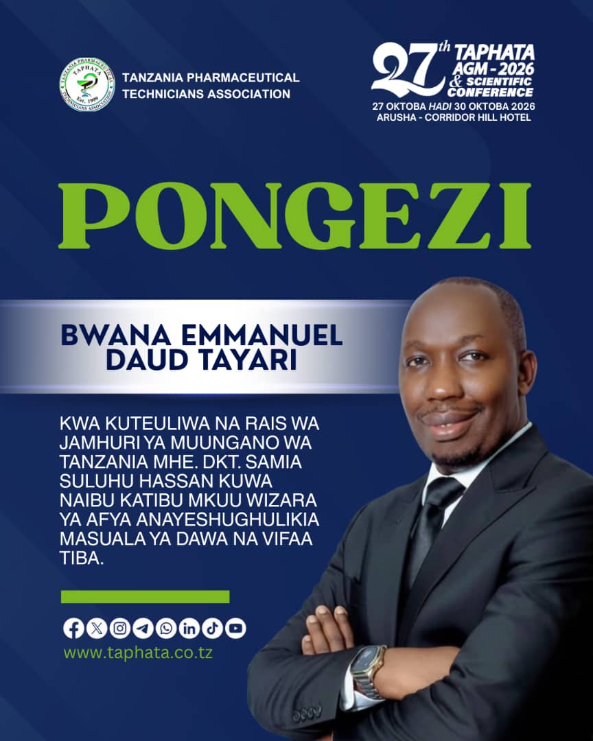 TANZANIA PHARMACEUTICAL TECHNICIANS ASSOCIATION tweet media