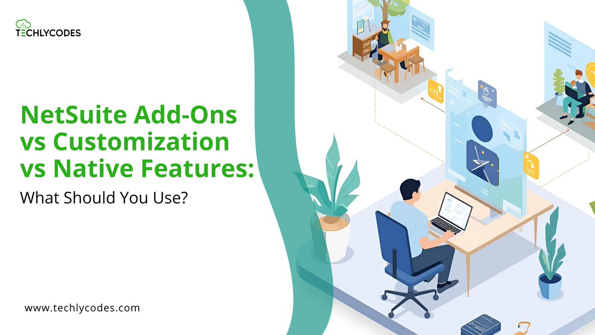 TechlyCodes's tweet photo. NetSuite users often ask the wrong question:
“Add-ons or customization or native features?”
The real question is: What problem are you solving, and how fast does it need to scale?
The right choice depends on process maturity, scale, and change velocity.

https://t.co/ezDM4xPmV1 https://t.co/k8rvZmwbS5