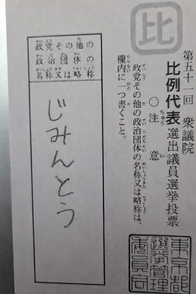 とうひょうしました🥰🤗