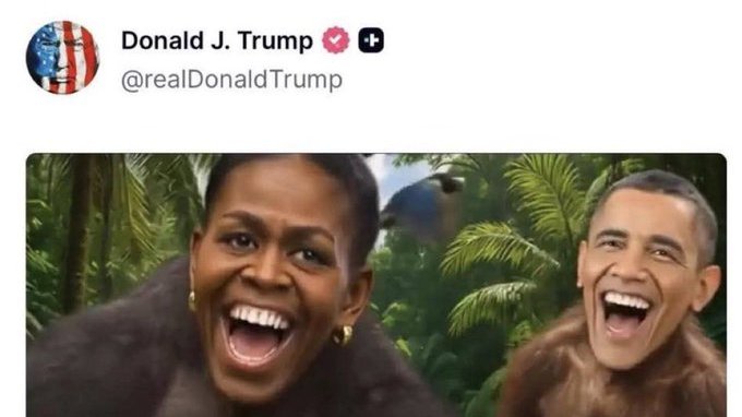 SumitHansd's tweet image. The most horrifying video to come out of the Epstein archive

Must watch 

The ugly face of the West. Churches, priests, and so on 

Your RACIST President just posted a video which depicts Barack and Michelle Obama as Apes

#EpsteinFiles #TrumpisaNationalDisgrace 
#TrumpIsARacist