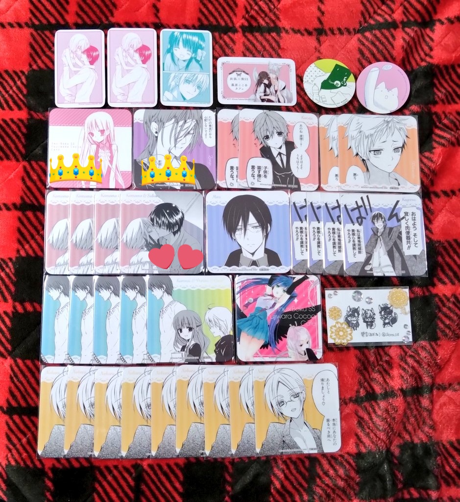 交換】妖狐×僕SS 藤原ここあ カフェ コースター イラストカード POP