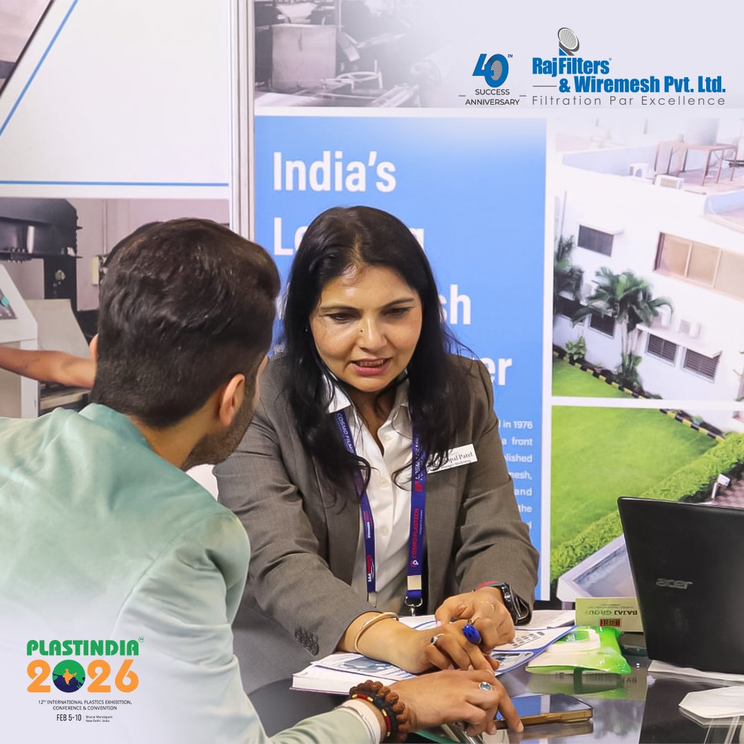 RajFilters's tweet photo. Every manufacturer has challenges. 
But very few of them get practical solutions.
 
𝐃𝐚𝐲 2 𝐚𝐭 𝐏𝐥𝐚𝐬𝐭𝐢𝐜 𝐈𝐧𝐝𝐢𝐚 2026, we focused on listening first because real solutions start with real conversations.
 
#Day2 #PlasticIndia2026 #ManufacturingTalks #PlasticIndustry https://t.co/AaEBhMBfRZ