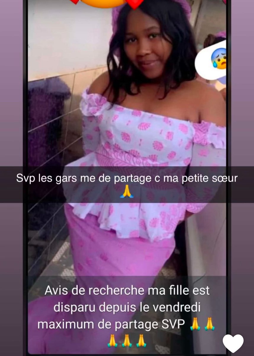 Moustaphafalil3's tweet photo. @JoueursSN @Thiawjuniorr7 @Noo_IDcard @KebeIam @Elh_Momar @kimichdash1 @Nabyleu @secoursociaux @ABDUUUFAAAAL @abba_nostress @Makhfouss2  je laisss personne c’est une petite fille ellle n’a que 15ns  depuis presque une semaine on la pas retrouvé ig ,snp fepp na tass 
772159897 https://t.co/2TyWEpW6lK