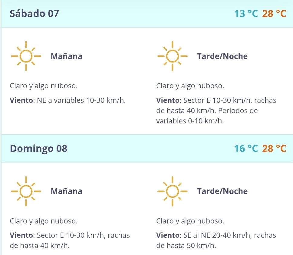 #BuenDía 🧉☕️
Montevideo 🇺🇾

Pronóstico para sábado 7 y domingo 8 de febrero del 2026
