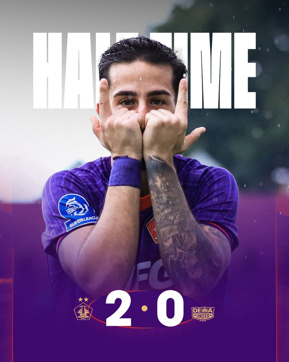 persikfckediri's tweet photo. 𝐌𝐀𝐓𝐂𝐇𝐃𝐀𝐘 𝟐𝟎 !

Fokus sampai akhir laga, Ayo ! 💜🔥

Half Time
Persik Kediri 2-0 Dewa United FC

⚽️ Ernesto G
⚽️ Jon Toral

𝑪𝒐𝒎𝒆 𝑶𝒏 𝑺𝒂𝒓𝒅𝒖𝒍𝒂 𝑺𝒆𝒕𝒂!
__
#Djajati | #PersikKediri https://t.co/pYyYV6VQsW