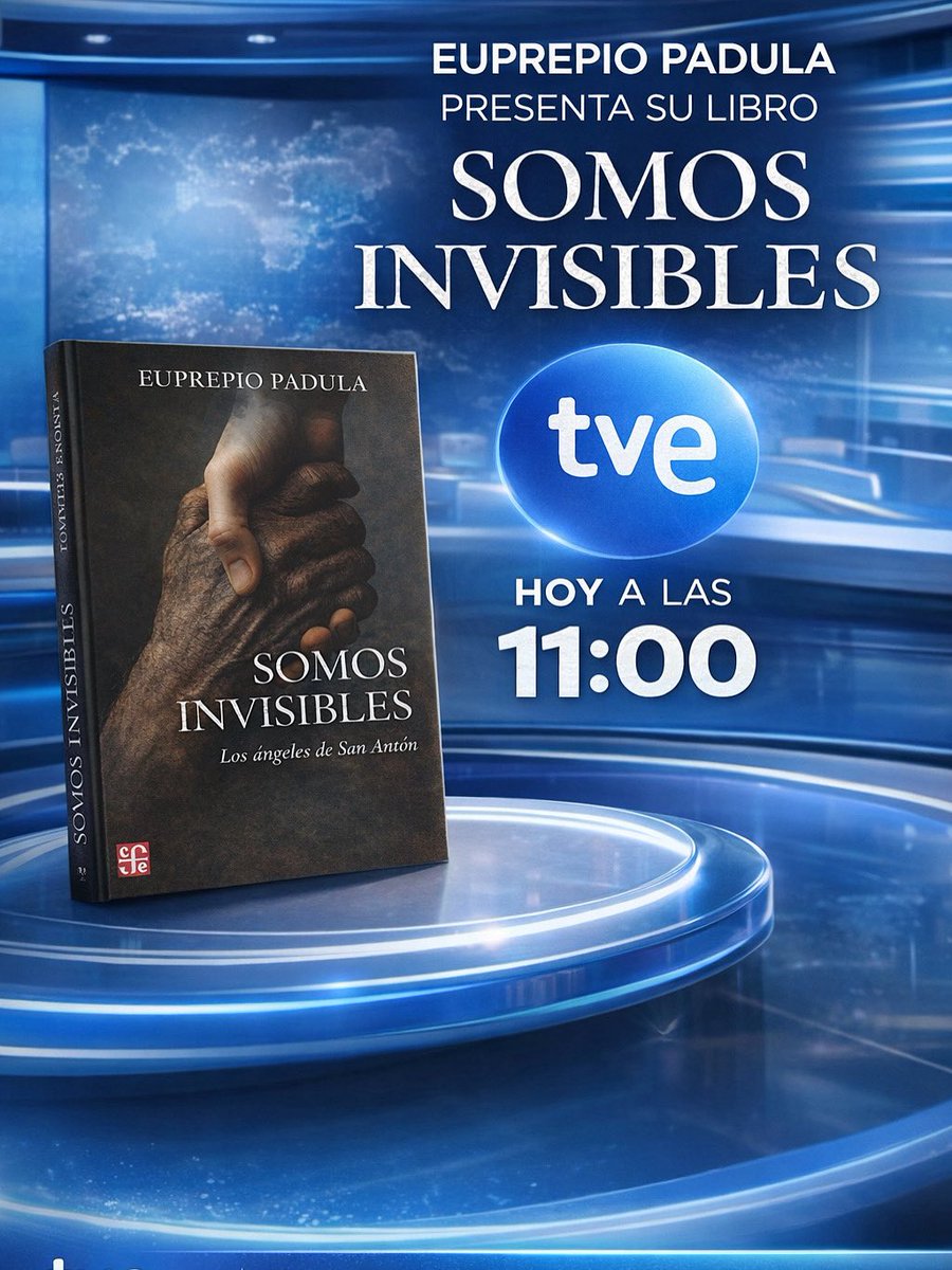A las 11:00 te espero <a href="/La1_tve/">La 1</a> y <a href="/24h_tve/">24h</a> para presentar mi libro 
SOMOS INVISIBLES