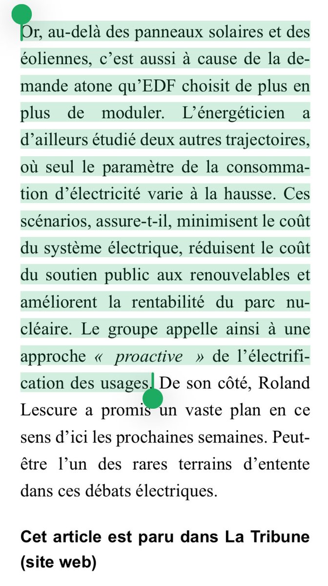Et enfin, la conclusion sur laquelle personne n’a l’air de s’attarder : la solution, c’est l’électrification, pas le frein sur les renouvelables que certains appellent opportunément de leurs voeux