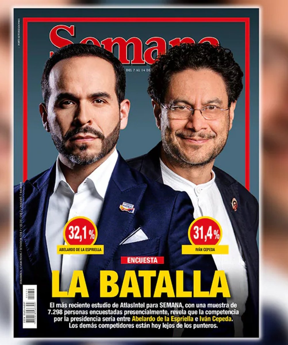 De la Espriella e Iván Cepeda lideran la intención de voto en la encuesta contratada por Semana » horaenpunto.com/de-la-espriell…