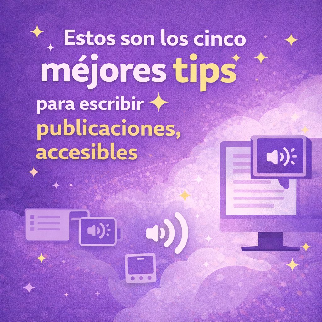 ¿Crees que escribes publicaciones accesibles? 🤔

Cuando hablamos de accesibilidad para personas con discapacidad visual, casi siempre pensamos en subtítulos, vídeos con audiodescripción o formatos especiales.
Pero hay algo de lo que se habla mucho menos 👀👇

👉 La forma en la