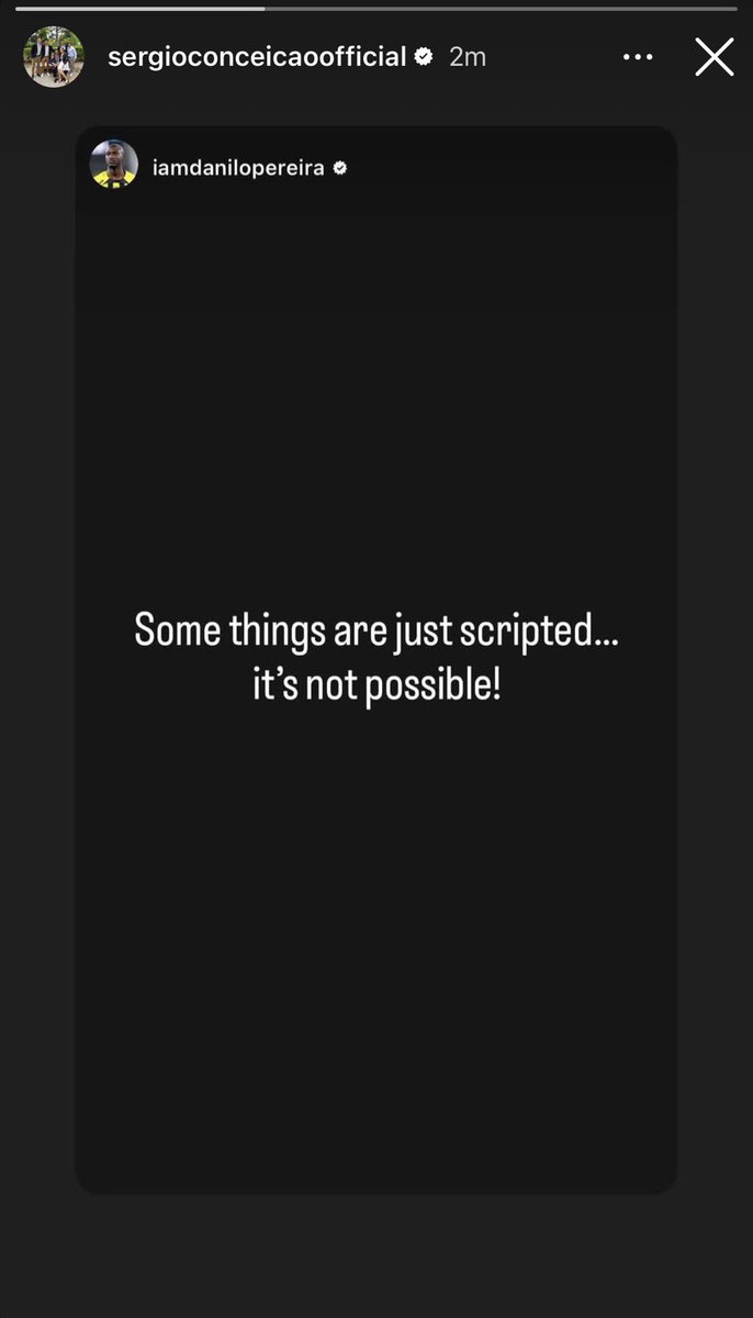 🚨🚨🚨🚨🚨🚨🚨🚨🚨 عاجل:

كونسيساو يعيد نشر بوست دانيلو بيريرا عبر iG

بعض الأشياء مكتوبة مسبقًا... هذا غير ممكن! 💣😱