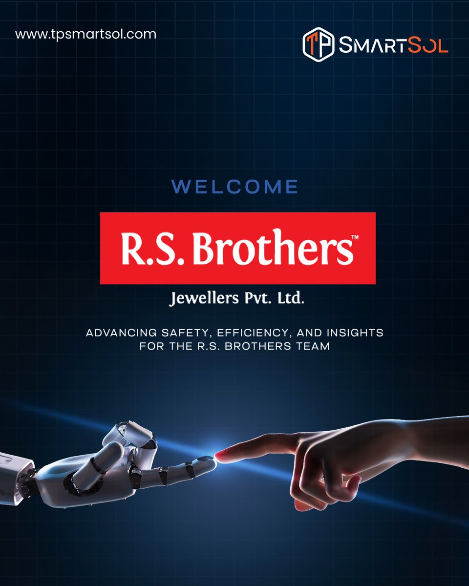 TPSmartSol's tweet photo. Exciting partnership alert! SmartSol officially welcomes R.S. Brothers Jewellers. Together, we are innovating their workspace with advanced tech for better safety and streamlined efficiency.
.
.
#TPSmartsol #RSBrothers #PartnershipAnnouncement #ClientOnboarding https://t.co/ffXB8Ubn9n