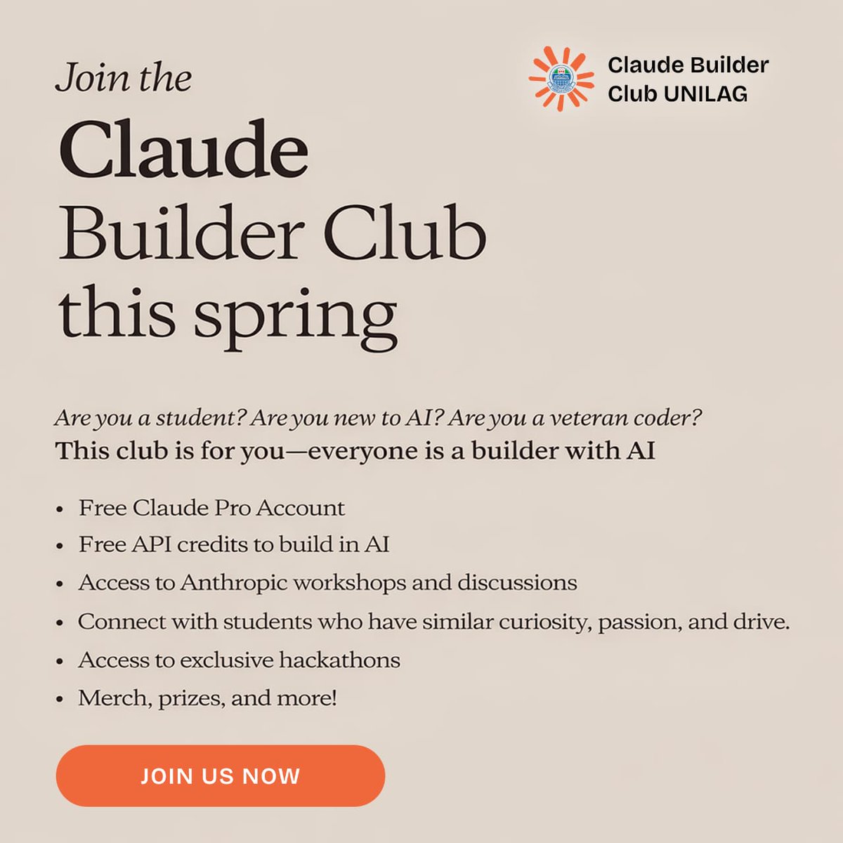 Claude Builder Club @ UNILAG tweet media