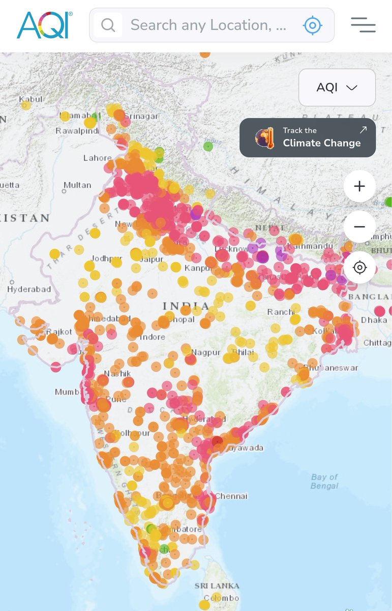 I_am_Vedvrat's tweet photo. @mhemachari @WMMaharashtra @Warriormomsin @ChaloPmc @vandymini @suratkal @parisarpune @mpcb_official @cleanAirBharat @VinitaDeshmukh @TamhiniGhat This is the national crisis we should be focusing on. But I guess AQI isn't a problem coz it won't fetch you votes or make you money. The cluster of red dots is increasing and this only means we have to prepare for the worst! https://t.co/5r0BCN9b0S