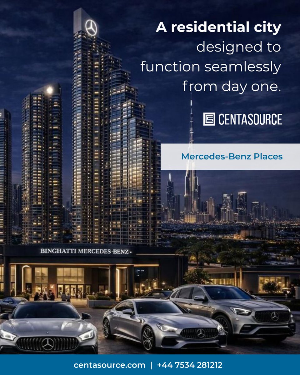 centa_source's tweet image. City-scale thinking creates better places to live.

Mercedes-Benz City reflects a disciplined approach to modern urban living.

Get in touch with us today: centasource.com