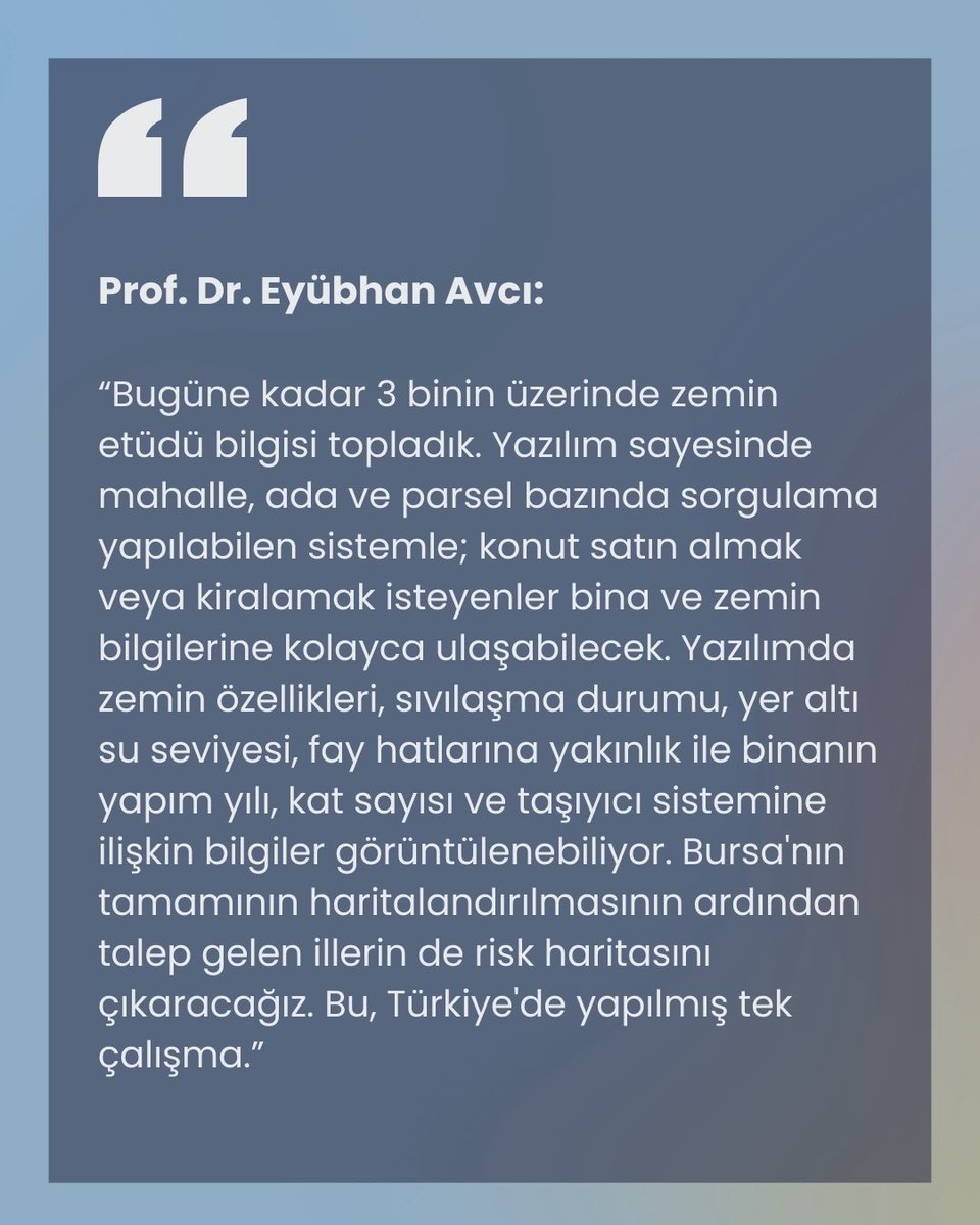 Bursa Teknik Üniversitesi (BTÜ) bilim insanlarının geliştirdiği yazılım sayesinde, zemin sıvılaşması bulunan bölgeler ile binaların risk durumu, yapım yılı ve depreme karşı dayanıklılığına dair bilgilere ulaşılabilecek.
🔗 url-shortener.me/BDT4