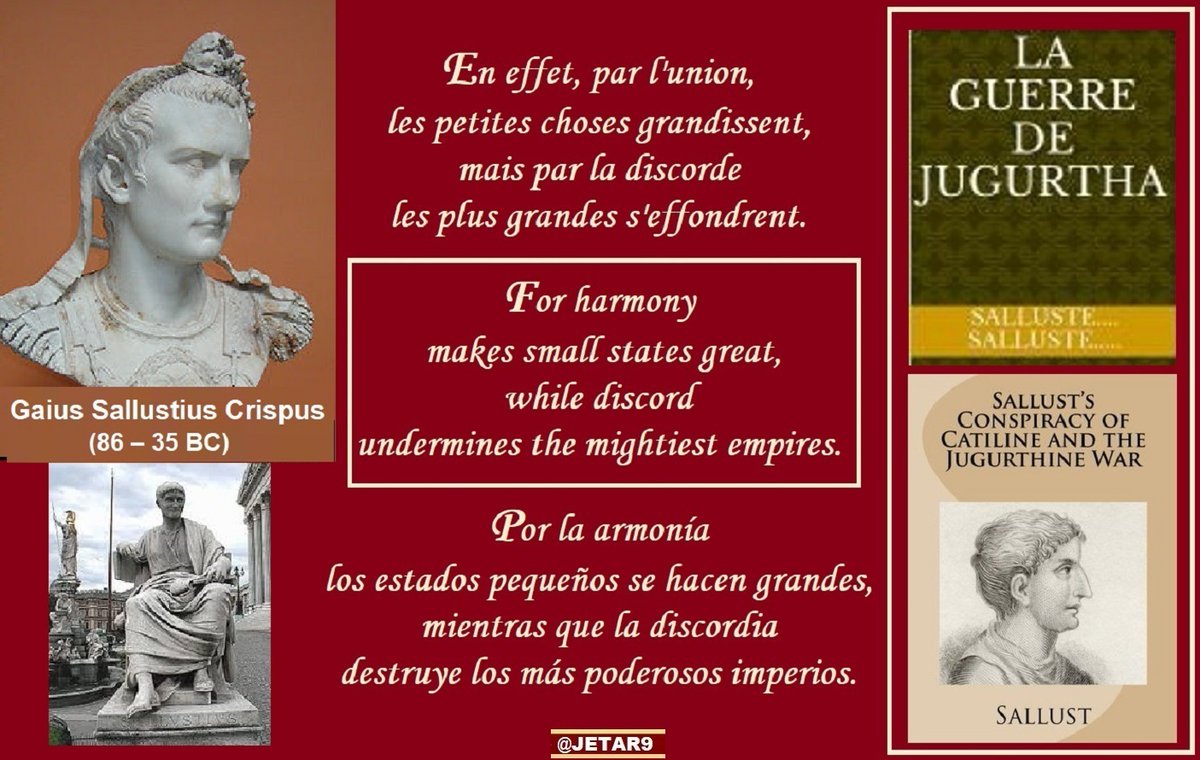 JETAR9's tweet photo. Lat., Satis eloquentiae sapientiae parum.]
Enough of eloquence, little wisdom
#Sallust #Mindfulness
#Wisdom #Wise #Life
/
Bastante elocuencia; sabiduría, escasa.
#Salustio #AtenciónPlena
#Sabiduría #Sabio #LaVida
/
Beaucoup d'éloquence, peu de sagesse.
#Salluste #PleineConscience
#Sagesse #Sage /
