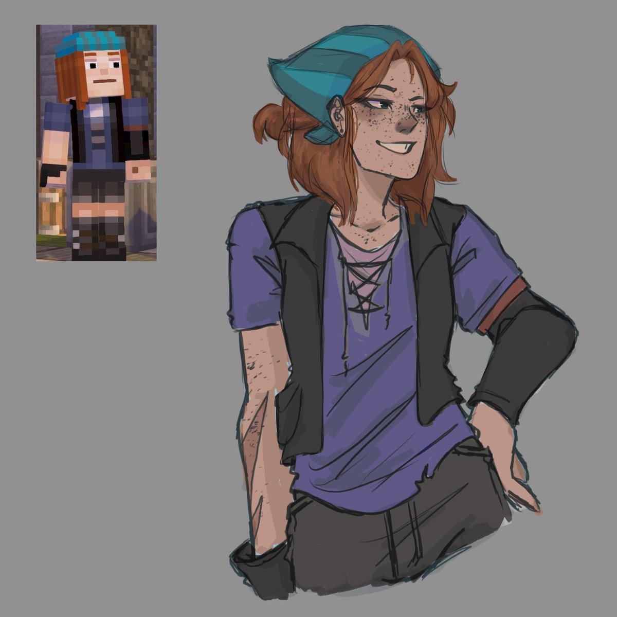 Older sketches of Lukas and Petra, just colored them recently 

#mcsm 
#mcsmfanart