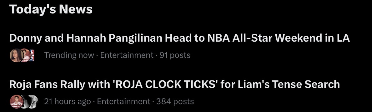 Seeing him take over the X headlines, and knowing we witnessed the journey from the start. 

So happy of how far you have come, our dearest. We are so proud of you, to the sun, moon, and stars! 🌟

#DonnyPangilinan #NBAAllStarWithDonny #ROJA