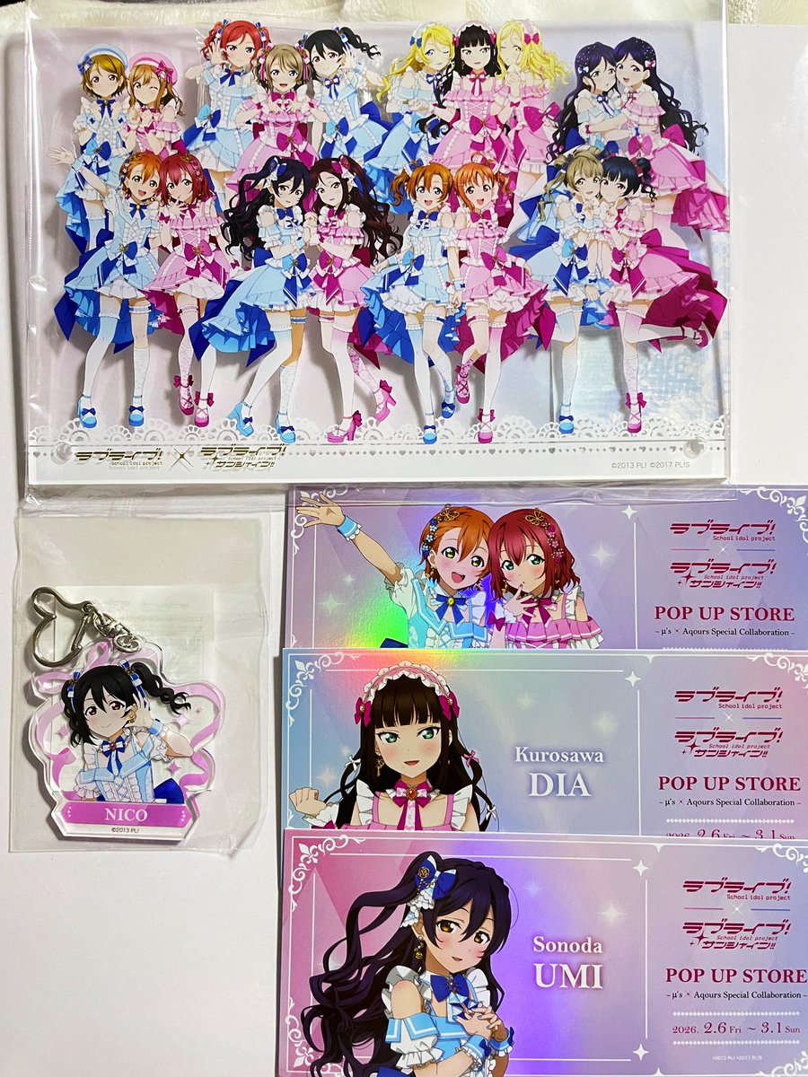 ラブライブ！ μ's×Aqours アクリルパネル ミニくじ S賞 ラブライブ μ's