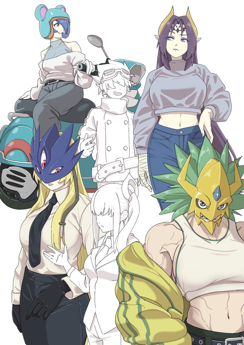 bSRVfGRkE8EgvsW's tweet photo. 人間の衣服を着るデジモンガールズ
＃デジモン
#Digimon https://t.co/6Uml4GLOpF
